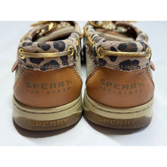 Sperry Top-Sider Leopard Print Boat Shoes Women's Size 9 Coastal Studded Loafers - Picture 5 of 8